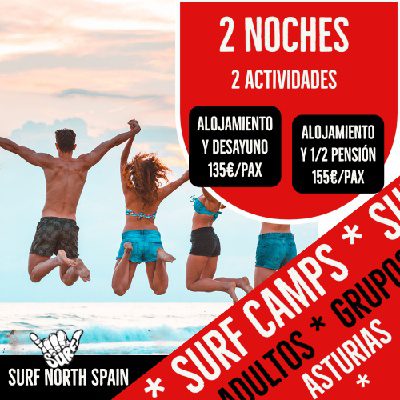 OFERTA SURF CAMPS LLANES 2 NOCHES